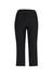 A pair of black 3/4 length stretch pants, featuring a simple design and a back pocket.