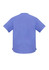 A unisex scrub top in a solid shade of blue, featuring short sleeves and a rounded neckline.