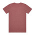 A faded tee in a muted maroon colour, featuring a plain back without any graphics or logos.