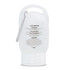 A white 30ml gel hand sanitiser bottle with a clip and a flip-top cap, featuring a logo on the front.