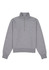 A grey women's jumper featuring a 1/4 zip and long sleeves, with a branded logo.