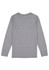 A grey long sleeve tee for kids with a simple back design and a small logo.