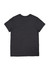A dark grey women's short sleeve t-shirt featuring a plain back design and a logo.