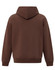 A brown oversized unisex premium fleece hoodie with a hood and no visible front detail.