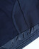 A navy kids' sustainable lightweight hooded puffer jacket featuring a textured interior and smooth exterior finish, with a logo.