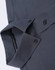 A dark grey cotton blend long-sleeve shirt with a folded collar and button details. It features a logo.