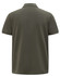 A men's short-sleeve polo shirt in a deep olive green colour, featuring a collar and a logo on the back.