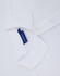 A white men's classic cotton/poly pique short-sleeve polo, featuring a collar and buttoned placket with a logo tag.