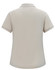 A beige ladies' short-sleeve polo shirt with a collar and logo detail on the back.