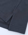 A close-up of a grey cotton/poly pique polo shirt showcasing the stitching and hem details. The shirt has a logo.