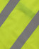 A high visibility safety vest in bright yellow with reflective grey stripes. It includes utility pockets and an ID holder.