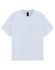 A white unisex heavy cotton oversized tee featuring a round neckline and short sleeves. Includes a brand label.