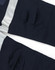 Cotton stretch drill cuffed work pants in navy with reflective tape detail, featuring a logo.