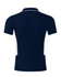A navy blue polo shirt featuring white side panels and a collar. The shirt has a logo on it.