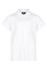 A white polo shirt with a collar, featuring a logo on the upper section. Suitable for sports uniforms.