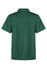 A green polo shirt with a collar, featuring a logo. The shirt has short sleeves and a smooth texture.