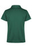 A green polo shirt featuring a collar, designed without visible logos or text, showcasing a smooth fabric texture.
