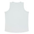 A plain white singlet with a smooth fabric finish, featuring a simple design and no visible branding.