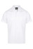 A white men's polo shirt featuring a collar and a logo. Suitable for casual or athletic wear.