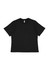 A black box tee with a relaxed fit and short sleeves. It features a label and a minimalist design.