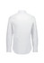 A slim fit long sleeve shirt in white, featuring a classic collar and buttoned cuffs. The back view highlights its tailored design.