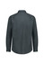 A long sleeve shirt in dark grey with a classic fit, featuring a button-down collar and cuffs. Has branding.