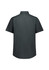A short-sleeve shirt in a dark grey colour, featuring a classic fit and a back view with a logo.