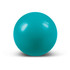 A vibrant teal stress ball with a smooth surface, featuring a glossy finish.