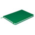 A green Omega Notebook featuring a sleek design and an elastic band closure.