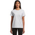 A grey t-shirt with a classic crew neck and short sleeves, featuring a logo on the front.