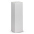 A tall white box with a flat top, featuring a simple design without any logos or branding.