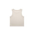 A beige organic rib crop tank with a simple design and no visible branding.