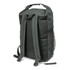 A Canyon Backpack in a dark, textured fabric featuring adjustable shoulder straps and mesh side pockets.