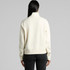 A cream-coloured half zip crew jumper with a relaxed fit, featuring a sleek design and a branding logo.