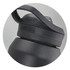 A drink bottle in matte black with a wide mouth and a carry handle, featuring a logo on its side.