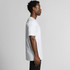 A light grey T-shirt with a relaxed fit, featuring a subtle logo on the side.
