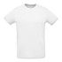 A white unisex T-shirt with a simple design and a logo on the front.