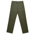 Utility cargo pants in an olive green colour, featuring side pockets and a straight-leg design. Branding visible on the waistband.