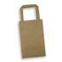 A small flat handle paper bag in a brown kraft colour, featuring a simple design and no visible logos.