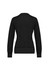 A black merino cardigan with a textured design, featuring long sleeves and a ribbed hem.