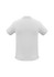 A white men's neon short sleeve polo shirt featuring a logo on the front.