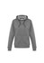 A women's crew hoodie in grey featuring a hood and front pocket, with a logo present.