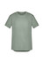 A green men's T-shirt with a classic crew neck and short sleeves. It features a logo on the front.