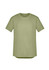 A light olive green men's t-shirt with a relaxed fit and short sleeves. It features a logo on the front.