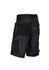 Black mens ultralite multi-pocket shorts featuring multiple side pockets and a durable design. Includes a brand logo.