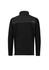 A black unisex lightweight 1/4 zip polar fleece with long sleeves and a rear view, featuring a logo.
