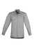 A lightweight long sleeve shirt in grey, featuring two front pockets and a button-up design.