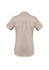 A lightweight women's short sleeve shirt in a neutral beige colour, featuring a back yoke and a logo.