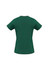 A green women's short sleeve tee with a classic cut and a smooth back design. Features a logo on the front.
