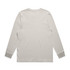 A long-sleeve tee in a faded beige colour, featuring a plain back and cuffed sleeves. It has a logo.